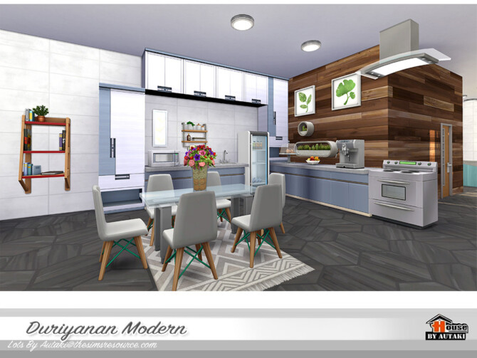Sims 4 Duriyanan Modern house by autaki at TSR