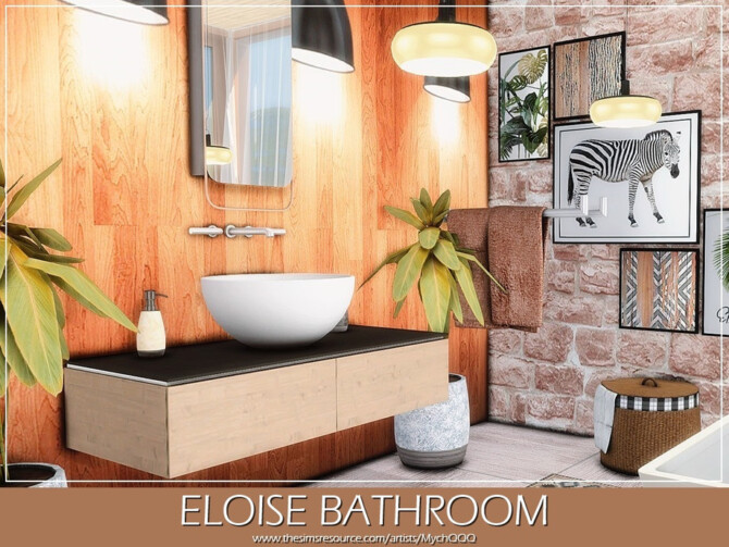 Sims 4 Eloise Bathroom by MychQQQ at TSR