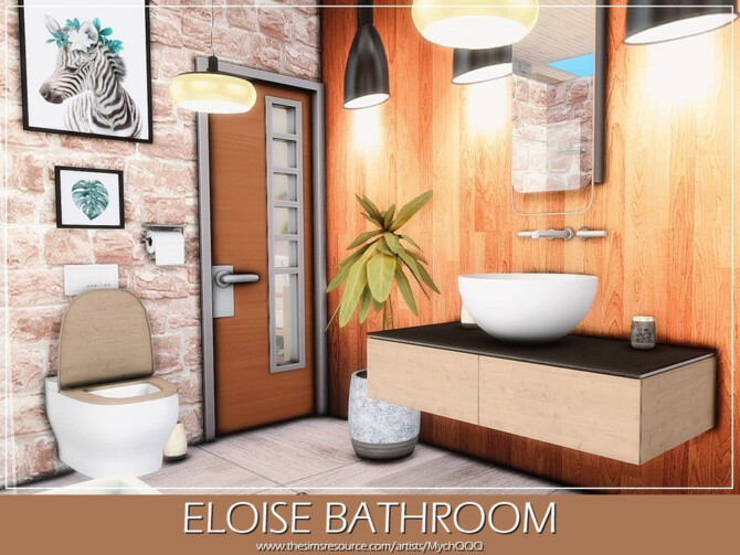 Sims 4 Eloise Bathroom by MychQQQ at TSR