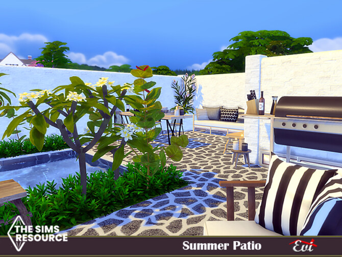 Sims 4 Summer patio by evi at TSR