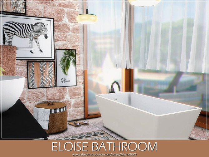 Sims 4 Eloise Bathroom by MychQQQ at TSR