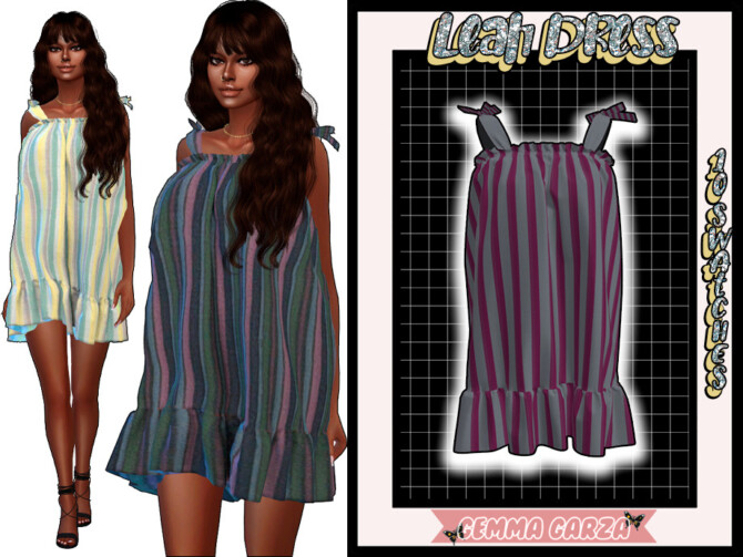 Sims 4 Leah Dress by GemmaGarza at TSR