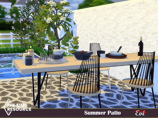 Sims 4 Summer patio by evi at TSR