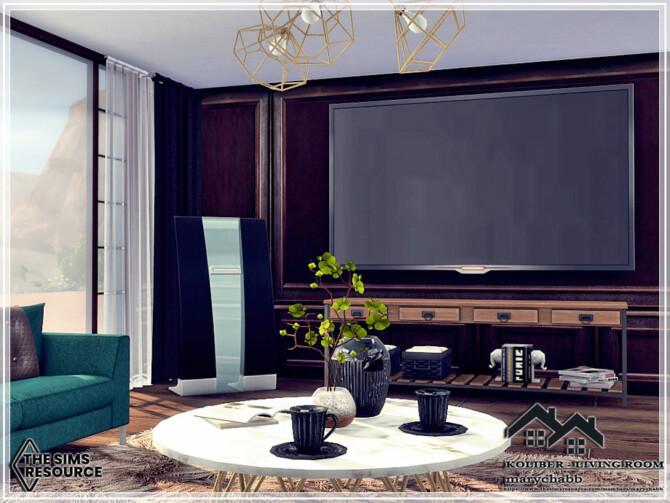 Sims 4 KOLIBER Living Room by marychabb at TSR