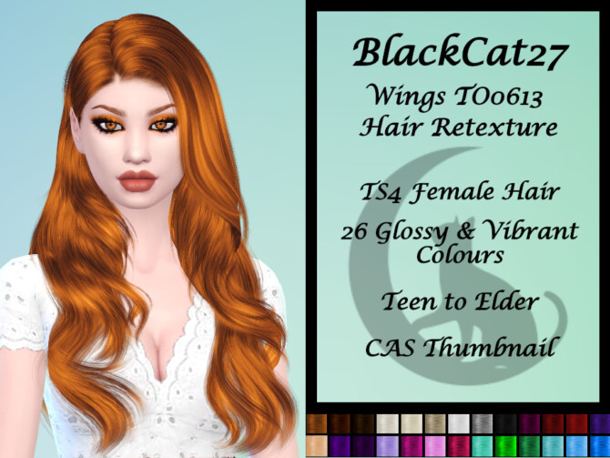 Sims 4 Wings TO0613 Hair Retexture by BlackCat27 at TSR