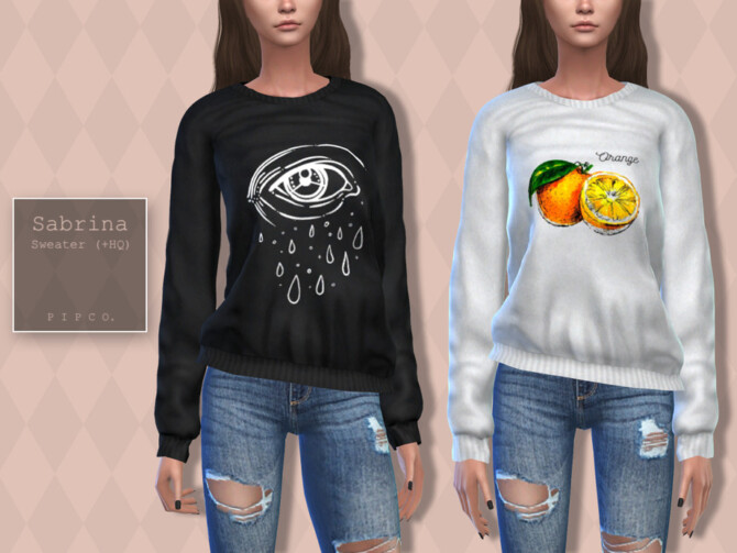 Sims 4 Sabrina Sweater by Pipco at TSR