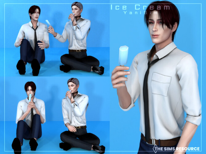 Sims 4 Ice Cream (Pose Pack) by YaniSim at TSR