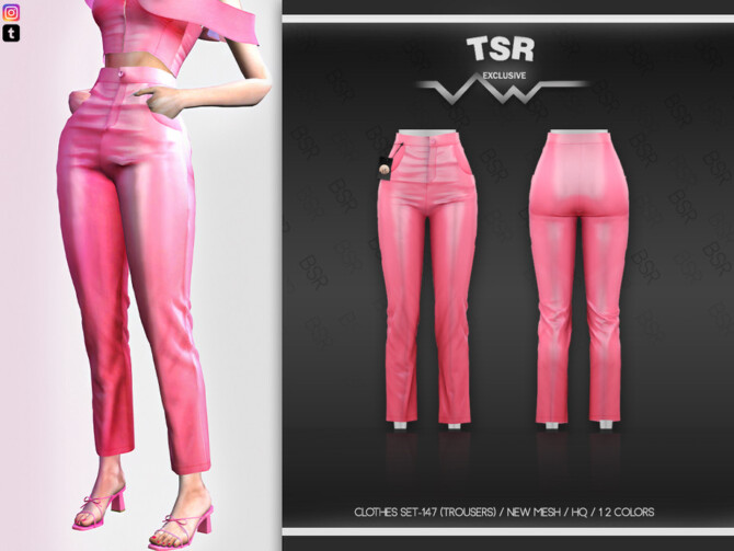 Sims 4 Clothes SET 147 (TROUSERS) BD516 by busra tr at TSR