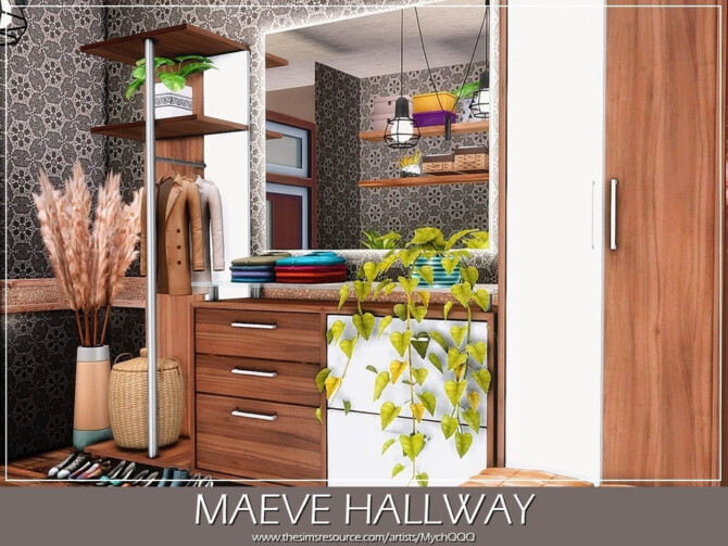 Sims 4 Maeve Hallway by MychQQQ at TSR