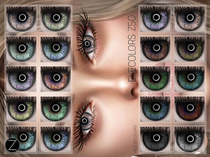 Sims 4 EYECOLORS Z50 by ZENX at TSR