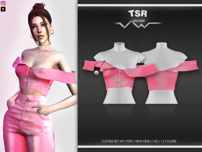Sims 4 Clothes SET 147 (TOP) BD515 by busra tr at TSR