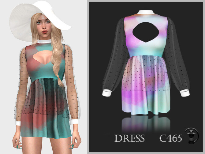 Sims 4 Dress C465 by turksimmer at TSR