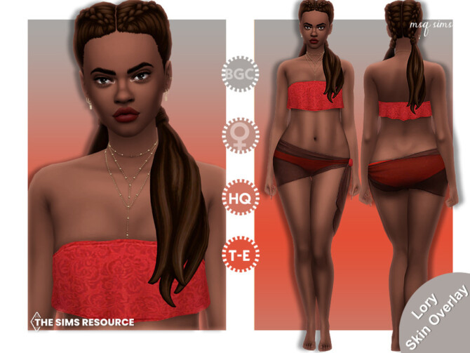 Sims 4 Lory Skin Overlay by MSQSIMS at TSR