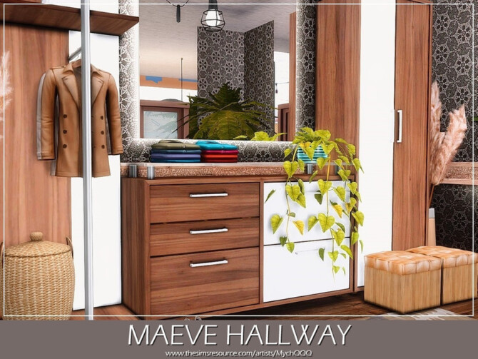 Sims 4 Maeve Hallway by MychQQQ at TSR