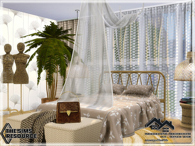 Sims 4 MADELINE Bedroom by marychabb at TSR
