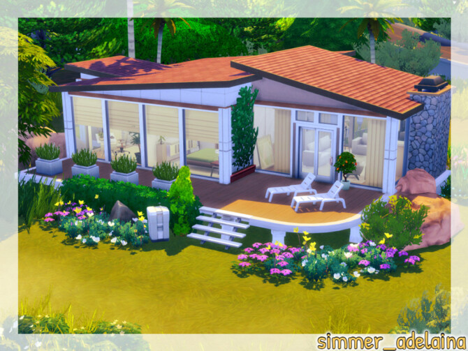 Sims 4 Small House On The Beach by simmer adelaina at TSR