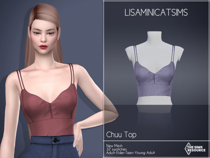 Sims 4 LMCS Chuu Top by Lisaminicatsims at TSR