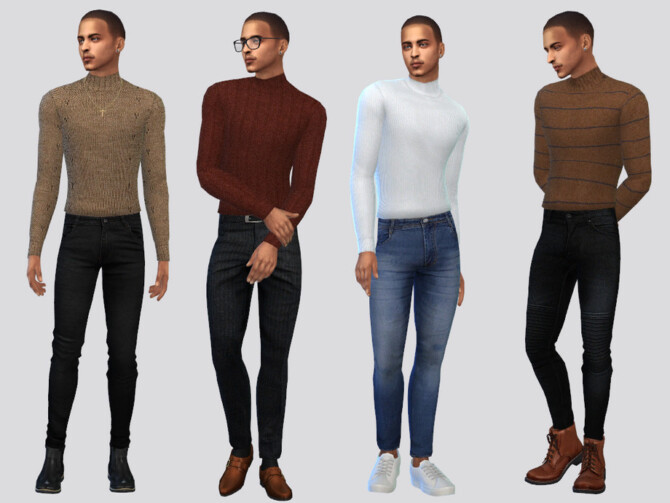 Sims 4 Simple Tucked Turtlenecks by McLayneSims at TSR
