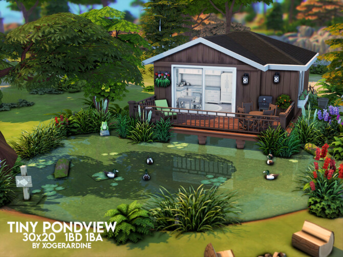 Sims 4 Tiny Pondview by xogerardine at TSR