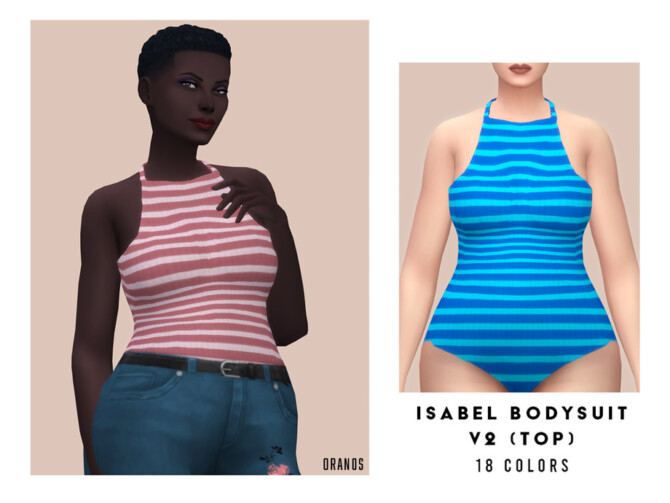 Sims 4 Isabel Bodysuit V2 (Top) by OranosTR at TSR
