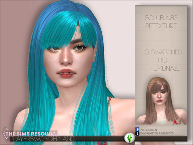 Sims 4 Sclub N83 Hair Retexture by PlayersWonderland at TSR
