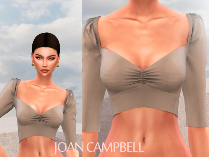 Sims 4 Lady Top by Joan Campbell Beauty at TSR