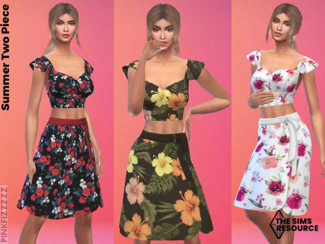 Sims 4 Summer Two Piece Outfit by Pinkfizzzzz at TSR