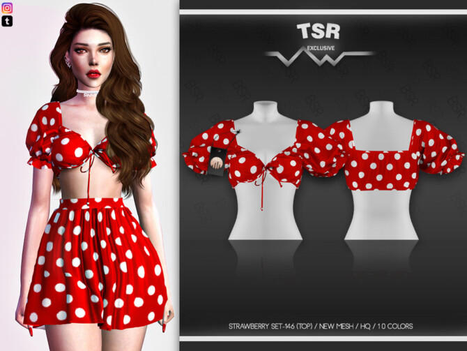 Sims 4 Strawberry SET 146 (TOP) BD513 by busra tr at TSR