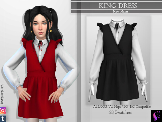 Sims 4 King Dress by KaTPurpura at TSR