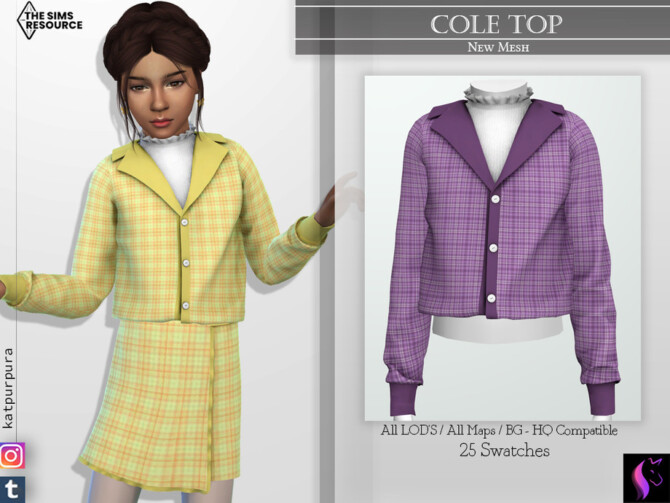 Sims 4 Cole Top by KaTPurpura at TSR