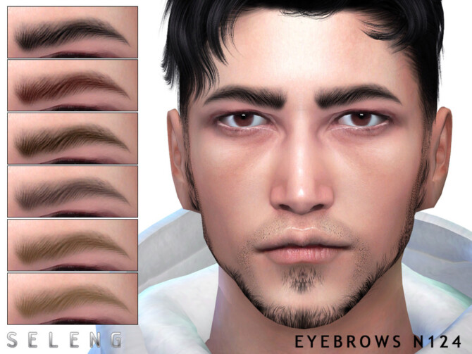 Sims 4 Eyebrows N124 by Seleng at TSR
