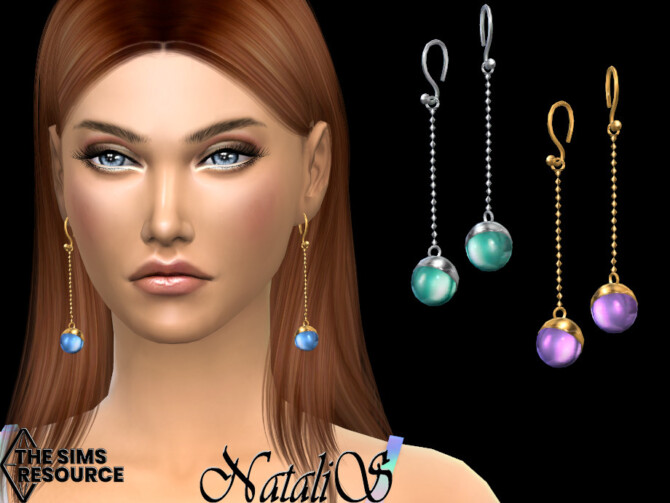 Sims 4 Lollipop drop earrings by NataliS at TSR