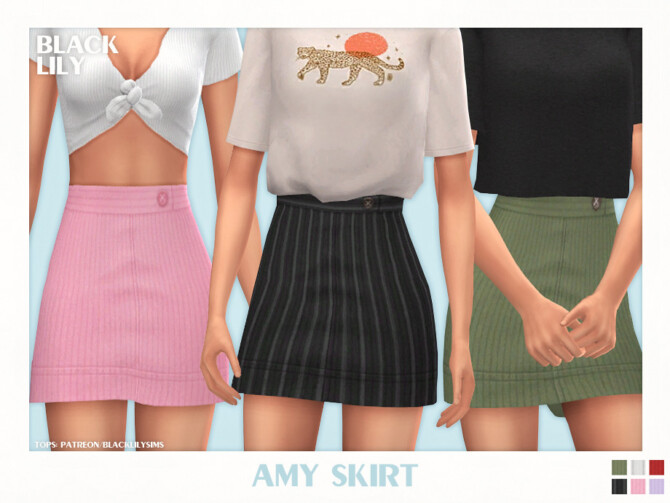Sims 4 Amy Skirt by Black Lily at TSR