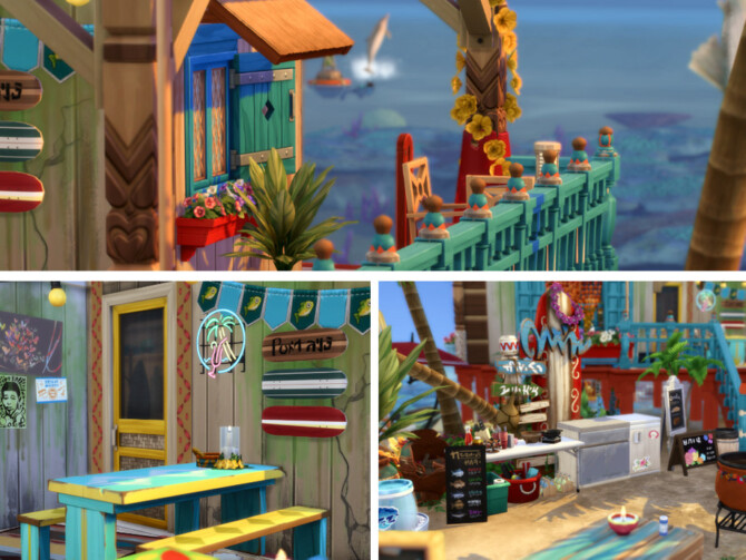 Sims 4 Parrot Paradise Bar by VirtualFairytales at TSR