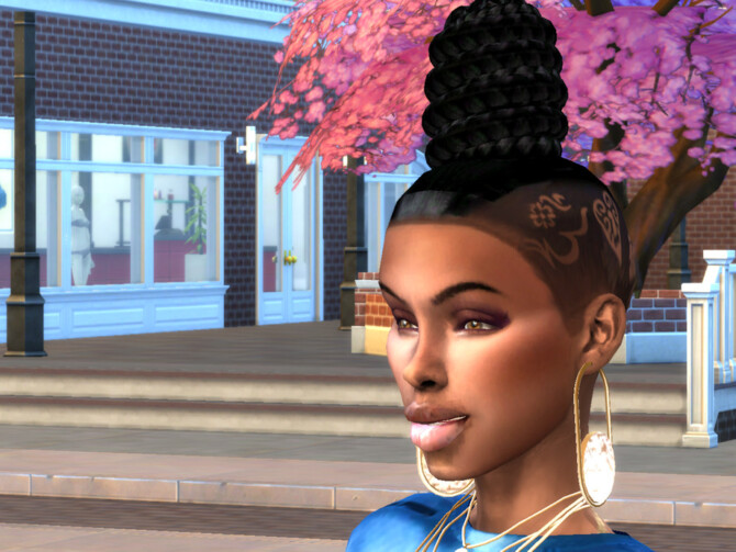 Sims 4 Fun Bun Hairstyle by drteekaycee at TSR