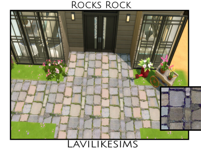 Sims 4 Rocks Rock floor tiles by lavilikesims at TSR