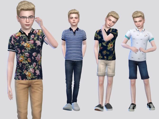 Sims 4 Casual Polo Boys by McLayneSims at TSR