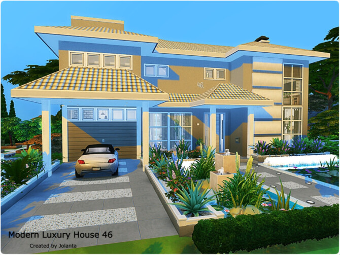 Sims 4 Modern Luxury House 46 by jolanta at TSR