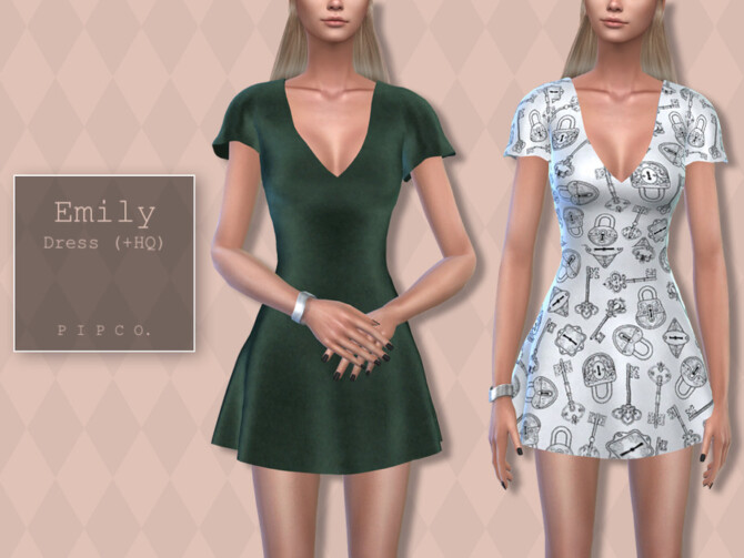 Sims 4 Emily Dress by Pipco at TSR