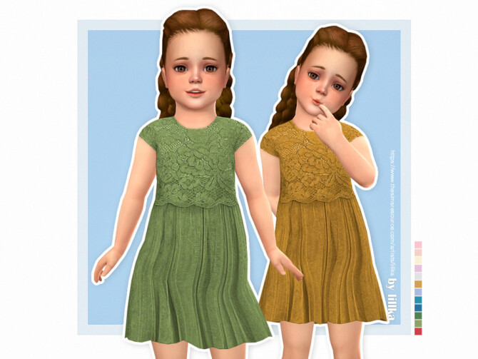 Sims 4 Isalie Dress by lillka at TSR