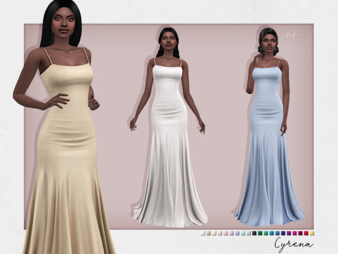 Cyrena Dress by Sifix at TSR » Sims 4 Updates