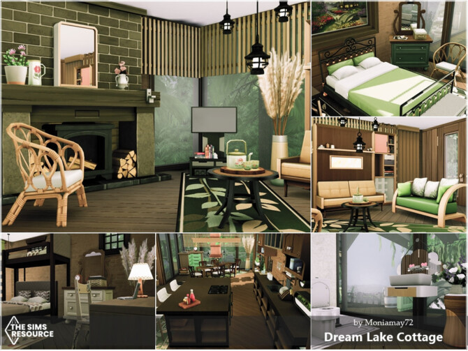 Sims 4 Dreamy Lake Cottage by Moniamay72 at TSR