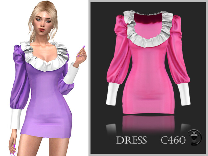 Sims 4 Dress C460 by turksimmer at TSR