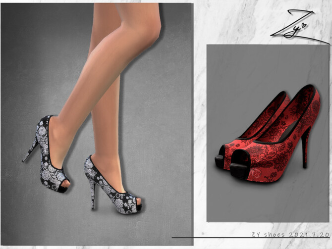 Sims 4 Lace Heels by Zy at TSR