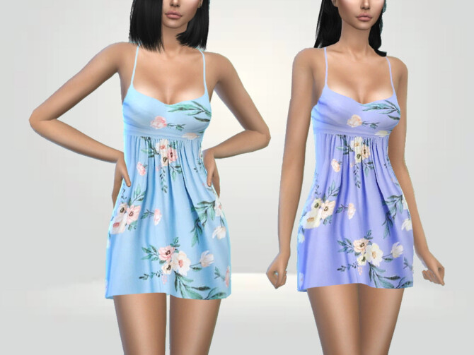 Sims 4 Mandy Summer Dress by Puresim at TSR