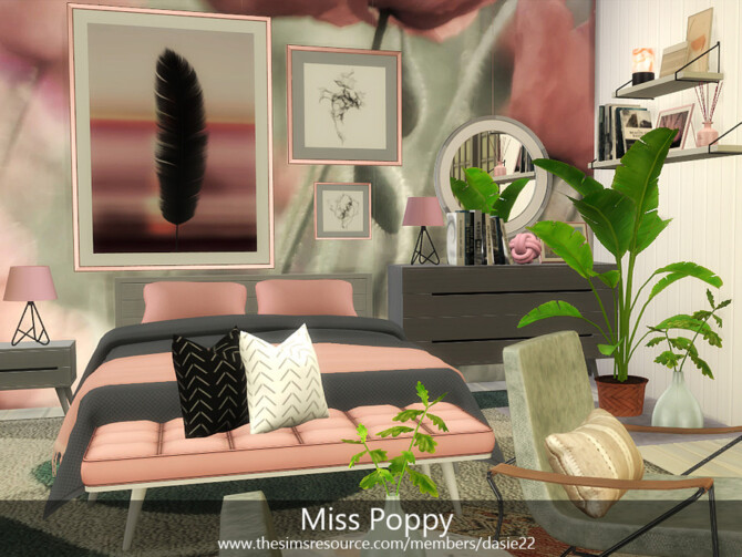 Sims 4 Miss Poppy Bedroom by dasie2 at TSR