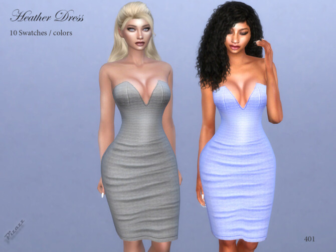Sims 4 Heather Dress by pizazz at TSR