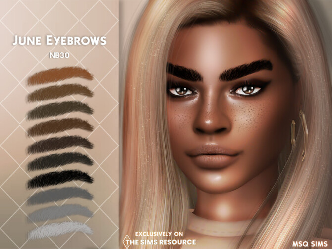 Sims 4 June Eyebrows by MSQSIMS at TSR