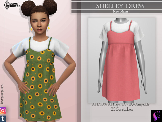 Sims 4 Shelley Dress by KaTPurpura at TSR