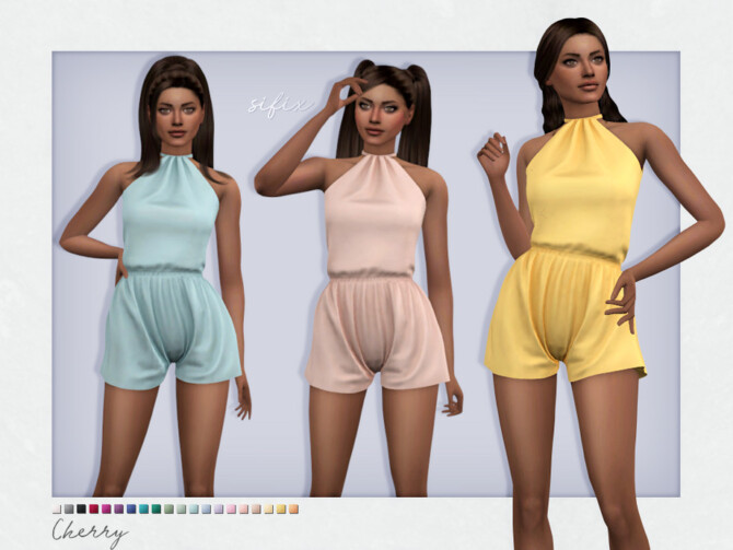 Sims 4 Cherry Romper by Sifix at TSR